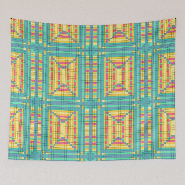 Item preview, Pixel Plaid Pattern Retro Geometric Art designed and sold by Zaya_art.