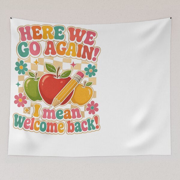 Item preview, Retro Back to School Here We Go Again Teacher designed and sold by JMDesignHub.