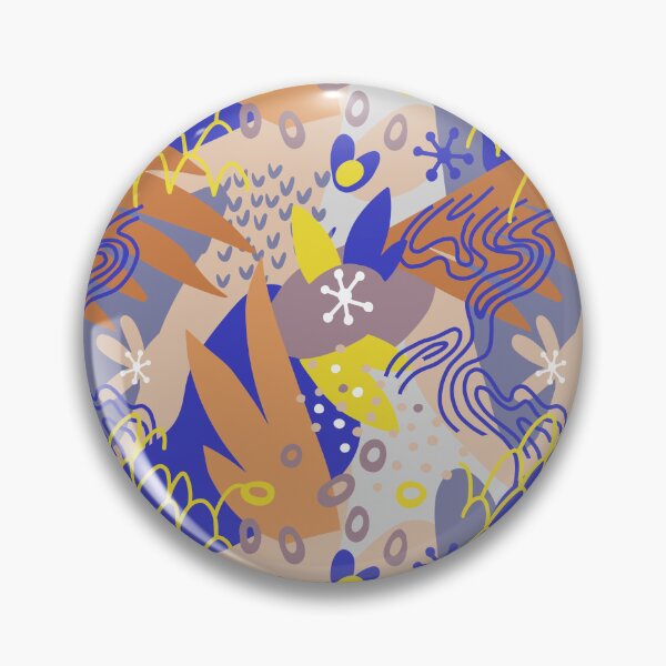 Item preview, Abstract Floral Pattern Colorful Retro Botanical Art designed and sold by Zaya_art.