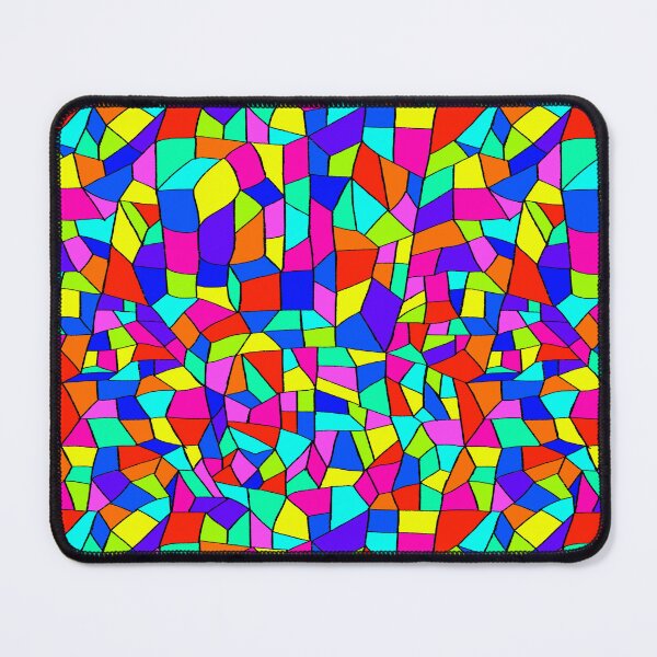 Item preview, Neon Stained Glass Mosaic: Bold Retro Pop Art Geometric Pattern designed and sold by ThiagoSDantas.