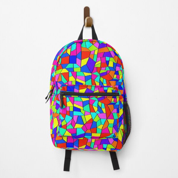 Item preview, Neon Stained Glass Mosaic: Bold Retro Pop Art Geometric Pattern designed and sold by ThiagoSDantas.