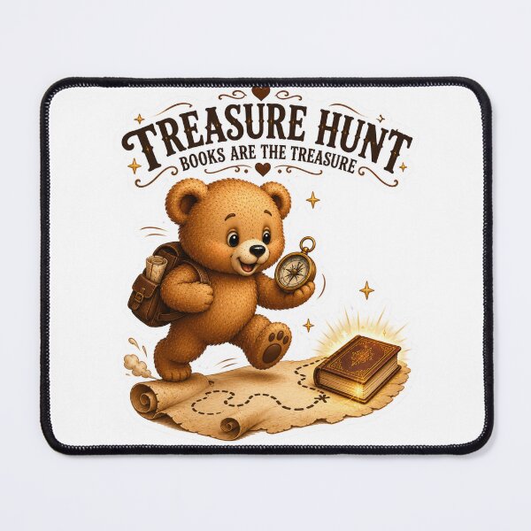 Item preview, Treasure Hunt Books Are the Treasure Teddy Bear Sticker designed and sold by DreamTags Studio.