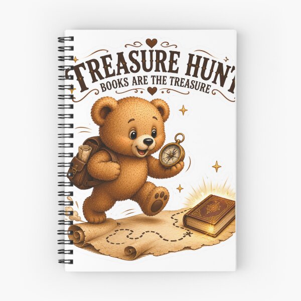 Item preview, Treasure Hunt Books Are the Treasure Teddy Bear Sticker designed and sold by DreamTags Studio.