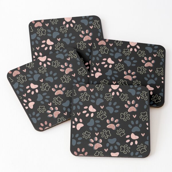 Item preview, Glitter Gold and Brown Paw Print Pattern designed and sold by SoyLamderma.