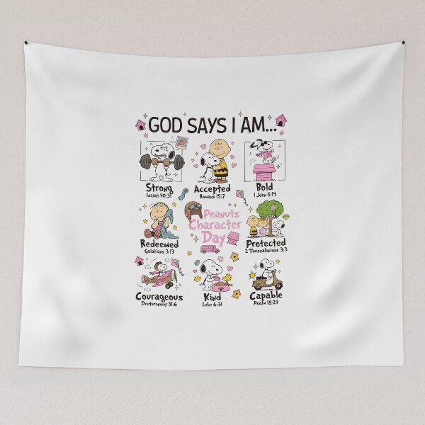 Item preview, Snoopy God Says I Am Christian Bible Verses Affirmation designed and sold by DamianRoy88.