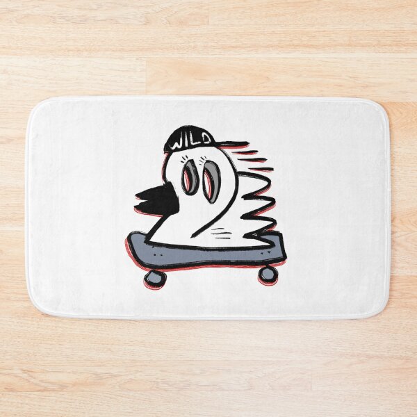 Item preview, Funny Skater Duck Wearing Backward Cap Illustration designed and sold by CuriousKingShop.