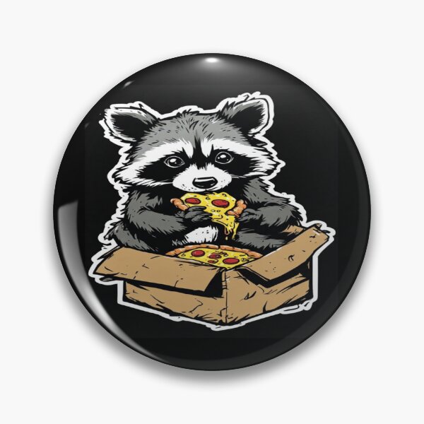 Item preview, Raccoon eating trash pizza designed and sold by NDstudio.