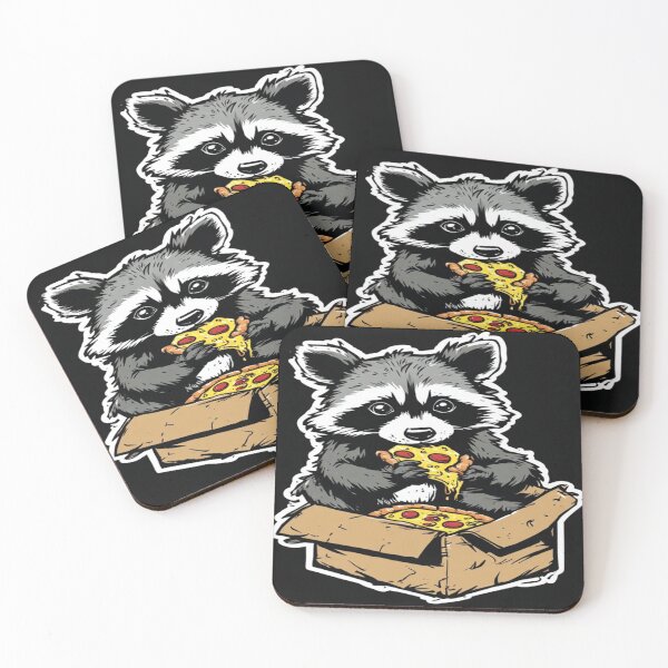 Item preview, Raccoon eating trash pizza designed and sold by NDstudio.