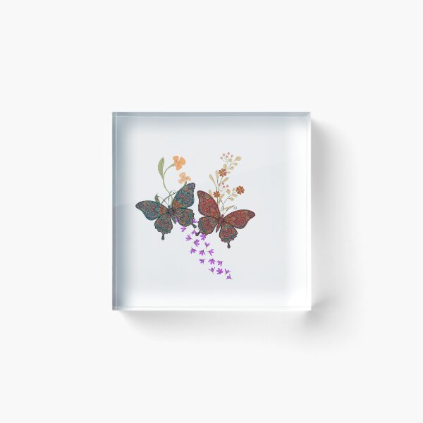 Item preview, Colorful Mandala Butterflies with Wildflowers – Boho Nature Art designed and sold by CHRISMARTE.