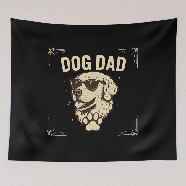 Item preview, Retro Dog Dad Golden Retriever with Sunglasses designed and sold by SoyLamderma.