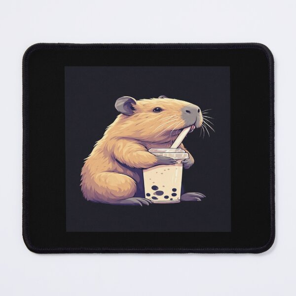 Item preview, Capybara drinking boba designed and sold by NDstudio.