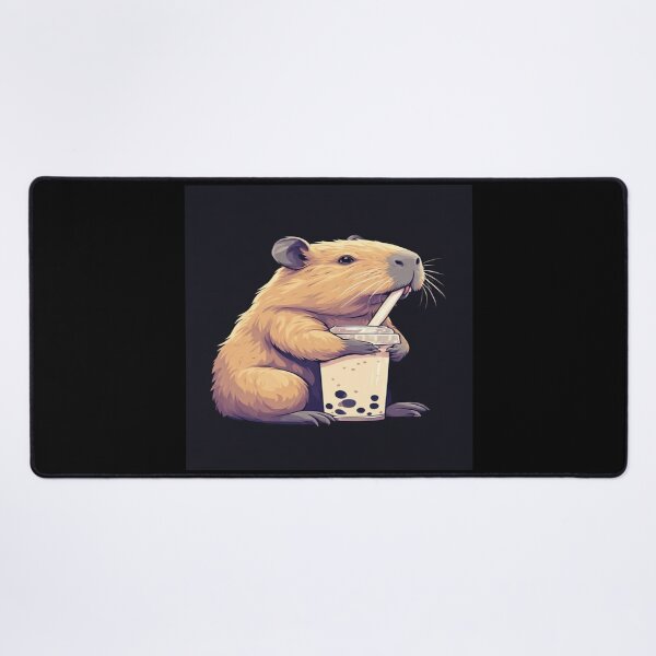 Item preview, Capybara drinking boba designed and sold by NDstudio.