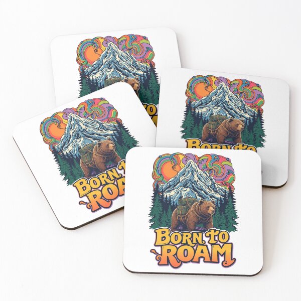 Item preview, Born to Roam – Retro Hiking Bear Adventure designed and sold by bloomrocketz.