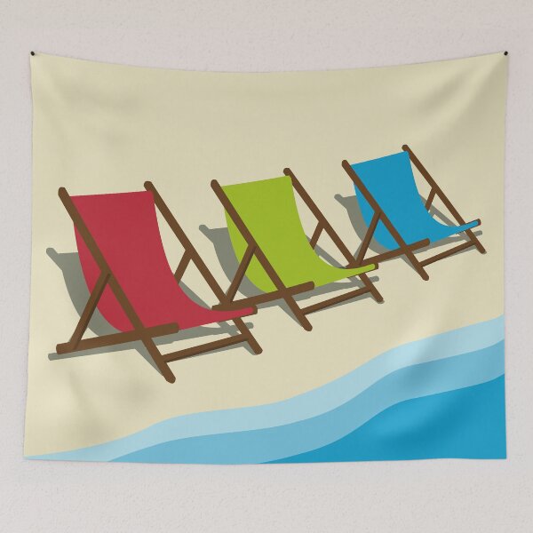 Item preview, Deck Chairs on the Beach designed and sold by BirdAtWork.