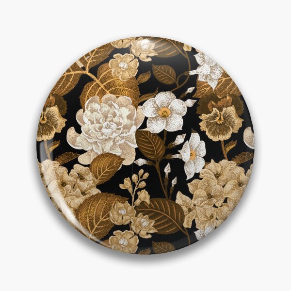 Item preview, Elegant Black & Gold Chinese Floral Pattern designed and sold by SugarCore.