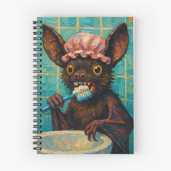 Item preview, Abstract Painting of Whimsical Bat in Bathroom | Cute Playful Bat Illustration | Colorful Modern Kids Bathroom Wall Art Print designed and sold by PaintedPixels01.