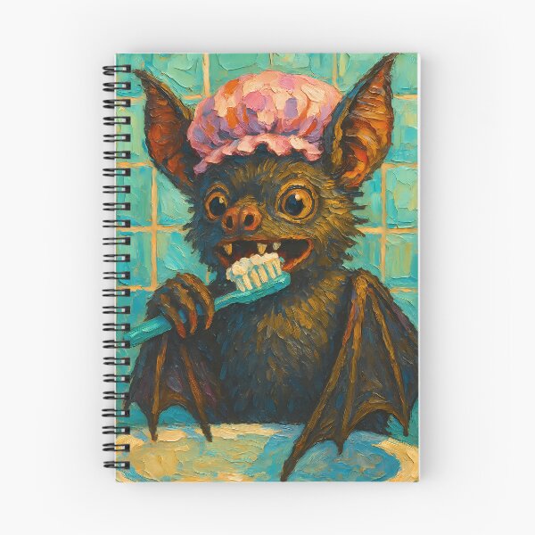Item preview, Abstract Painting of Whimsical Bat in Bathroom | Cute Playful Bat Illustration | Colorful Modern Kids Bathroom Wall Art Print designed and sold by PaintedPixels01.