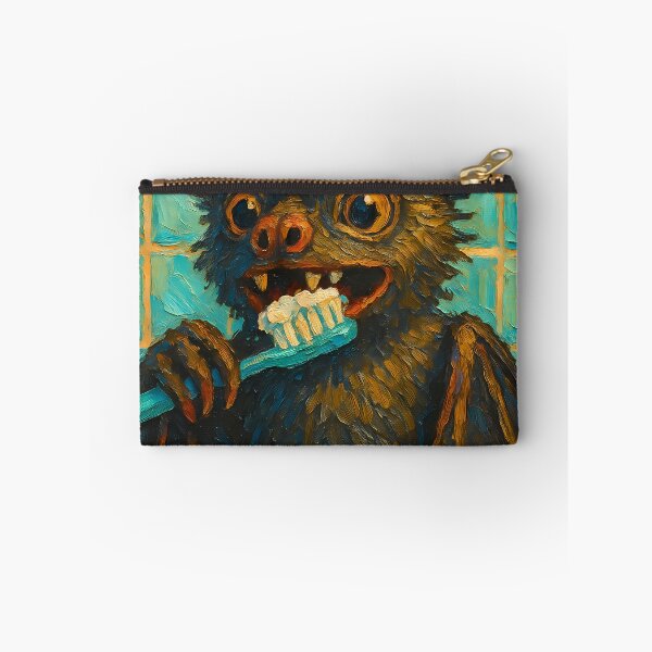 Item preview, Abstract Painting of Whimsical Bat in Bathroom | Cute Playful Bat Illustration | Colorful Modern Kids Bathroom Wall Art Print designed and sold by PaintedPixels01.
