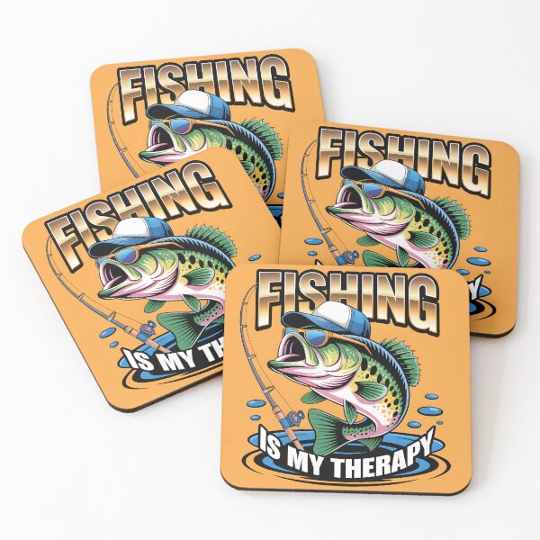 Item preview, Fishing Is My Therapy Bass Fish designed and sold by suechtmpoa.