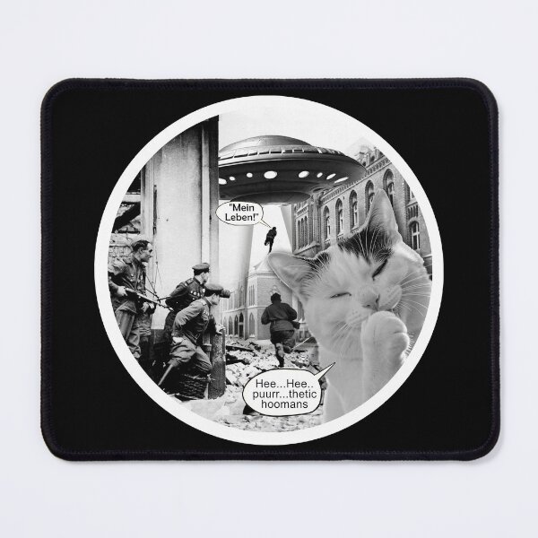 Item preview, Cat selfie in WW2 UFO designed and sold by QuirkyDesign101.