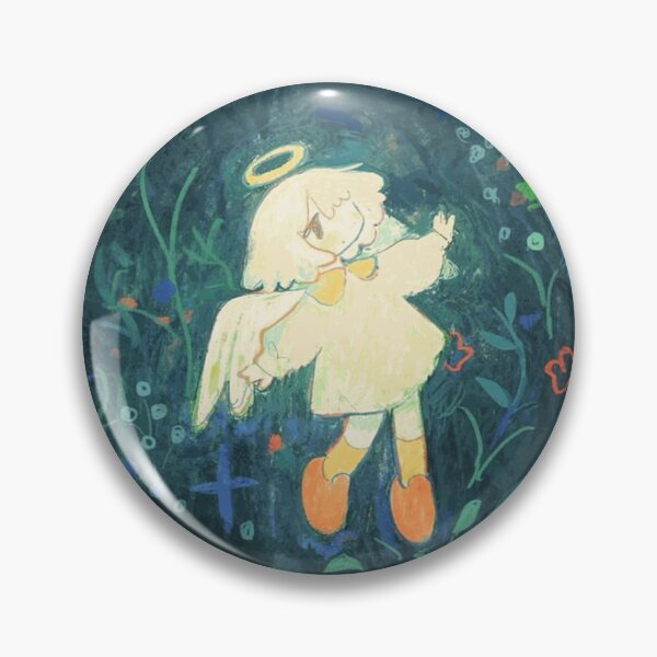 Item preview, Cute Angel Floating in a Dark Floral Night Sky designed and sold by SilasWexford.