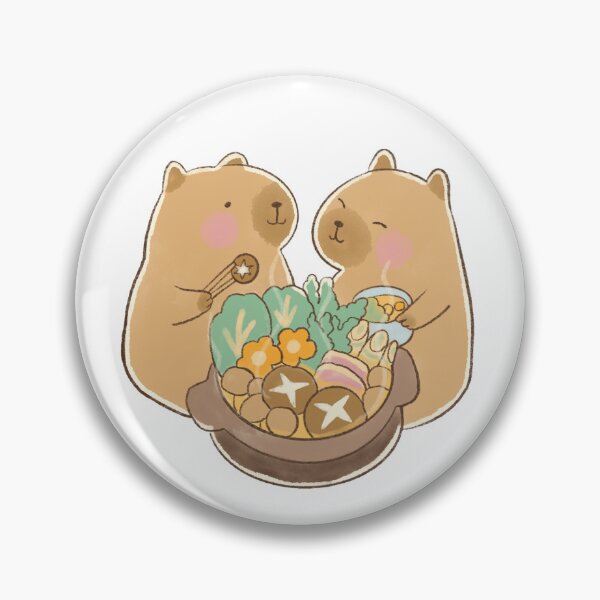 Item preview, Cute Capybaras Enjoying Hot Pot designed and sold by Echo_Design.