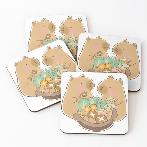 Item preview, Cute Capybaras Enjoying Hot Pot designed and sold by Echo_Design.