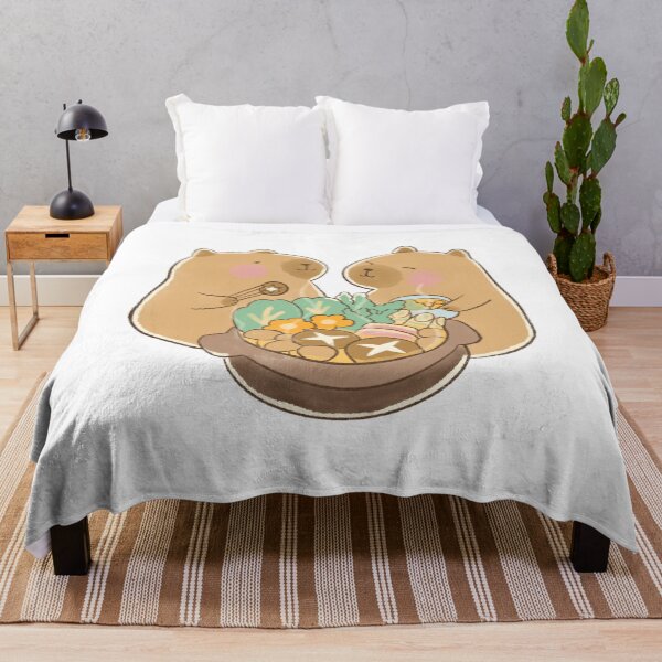 Item preview, Cute Capybaras Enjoying Hot Pot designed and sold by Echo_Design.