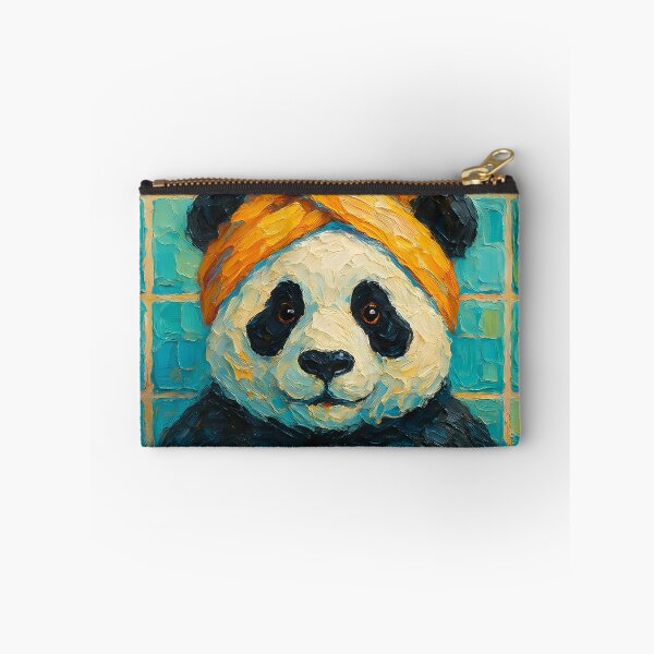Item preview, Abstract Painting of Panda Spa Retreat | Whimsical Cute Panda Illustration | Colorful Modern Self-Care Animal Wall Art Print designed and sold by PaintedPixels01.