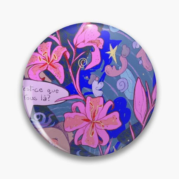 Item preview, Psychedelic Weirdcore Collage with Pink Lilies designed and sold by SilasWexford.