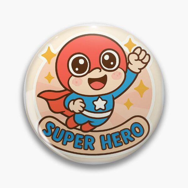 Artikelvorschau, NIEDLICHES KAWAII-SUPERHELDEN-CARTOON-DESIGN entworfen und verkauft von MKTreasures.