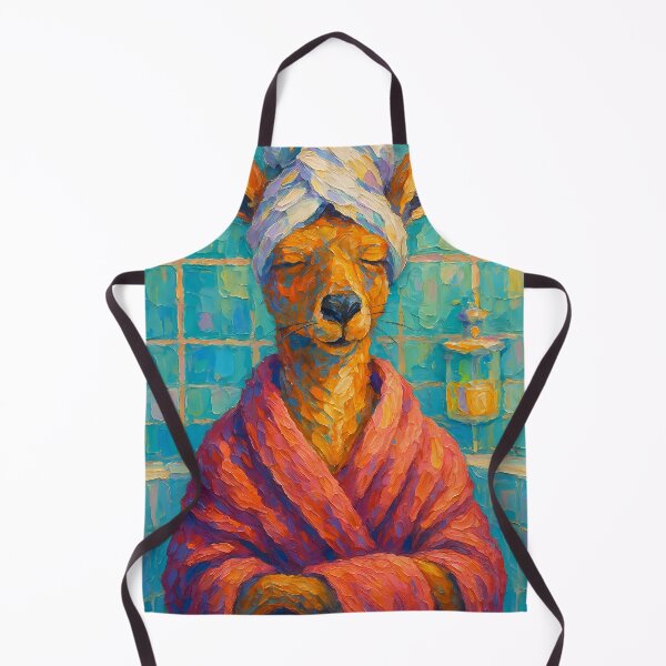 Item preview, Abstract Painting of Kangaroo Spa Day | Whimsical Cute Kangaroo Illustration | Colorful Modern Self-Care Animal Wall Art Print designed and sold by PaintedPixels01.