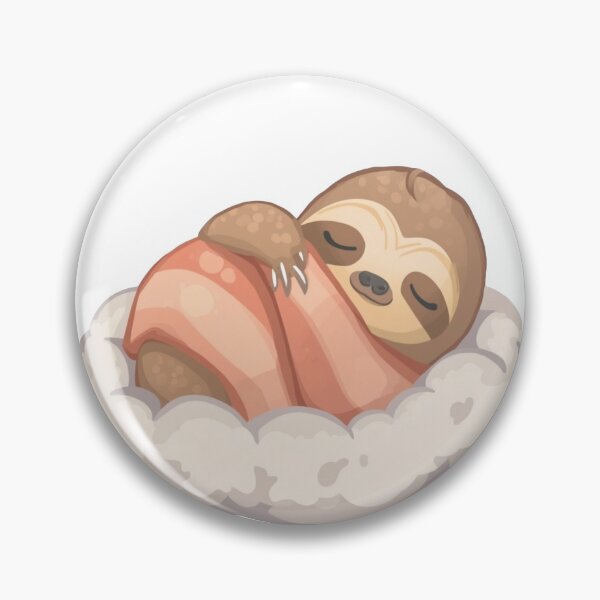 Item preview, Cute Sleeping Sloth Cozy Slumber on a Cloud Kawaii Art designed and sold by Ankushpc.