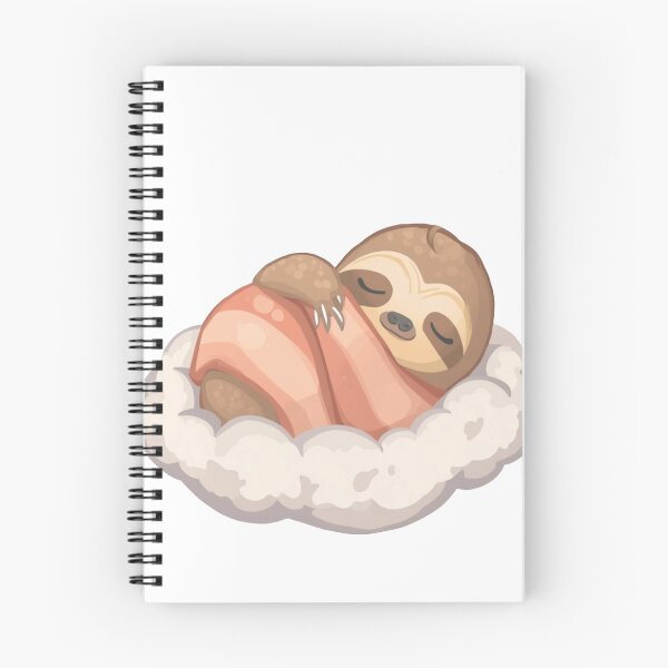 Item preview, Cute Sleeping Sloth Cozy Slumber on a Cloud Kawaii Art designed and sold by Ankushpc.