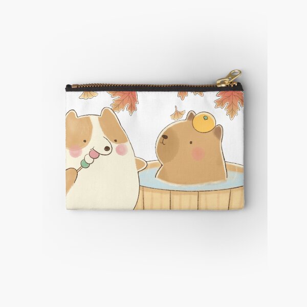 Item preview, Cute Capybara Onsen Autumn Sticker designed and sold by Echo_Design.