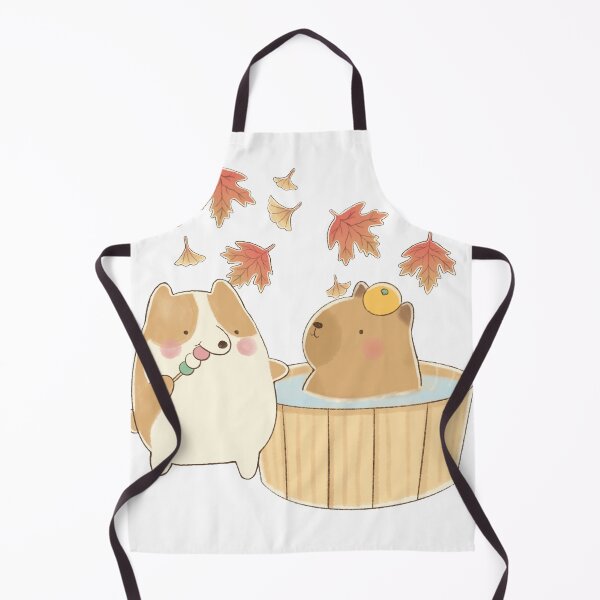 Item preview, Cute Capybara Onsen Autumn Sticker designed and sold by Echo_Design.