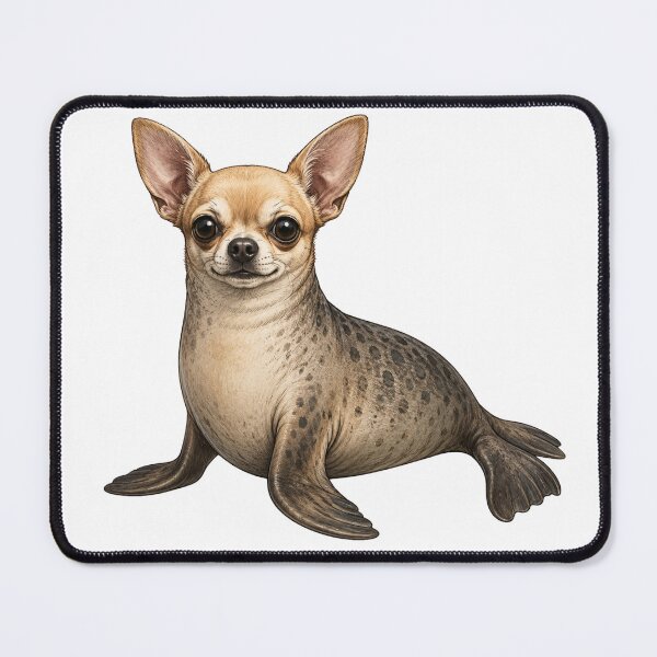Item preview, Chihuahua Seal Hybrid – Whimsical Ocean Animal Illustration designed and sold by bloomrocketz.
