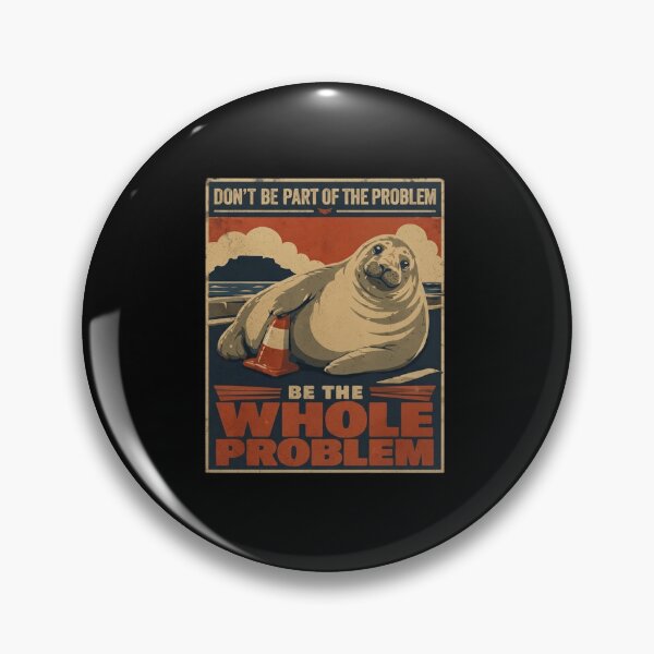 Item preview, Neil The Seal Be The Whole Problem Retro Poster designed and sold by haitrieuic96.