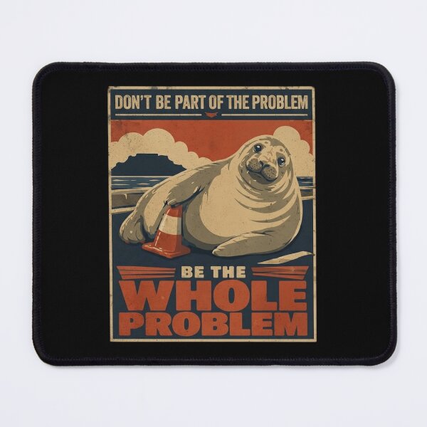 Item preview, Neil The Seal Be The Whole Problem Retro Poster designed and sold by haitrieuic96.