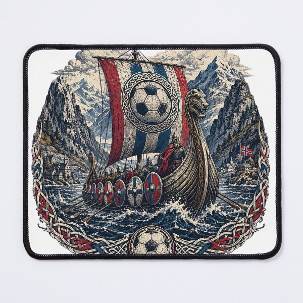 Item preview, Norway Viking Longship Soccer Heritage designed and sold by JasKei-Designs.