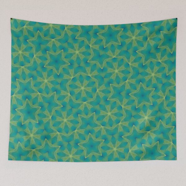 Item preview, Ethereal Green Floral Pattern designed and sold by Shy Fractal Designs.