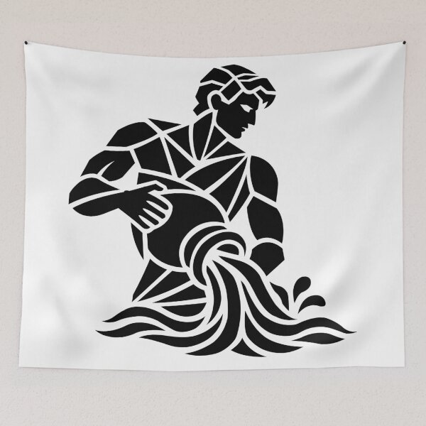 Item preview, Aquarius Zodiac Sign – Minimalist Zodiac Design designed and sold by SivaroStudio.