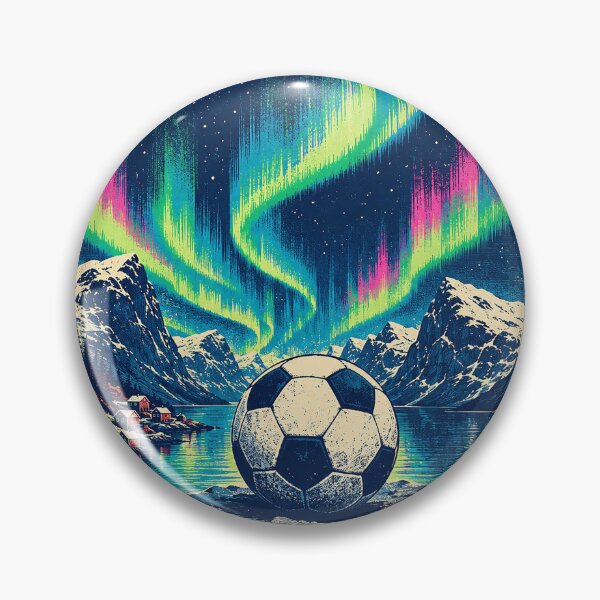 Item preview, Norway Soccer Northern Lights Fjord designed and sold by JasKei-Designs.