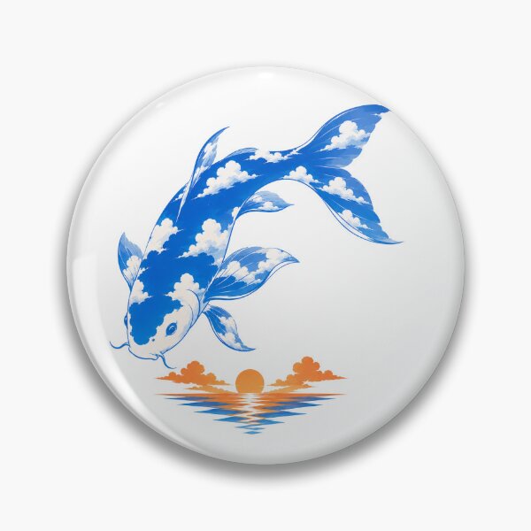 Item preview, Koi Sky – Blue Cloud Koi Sunset Ocean Art designed and sold by Cloud Tide Studio.