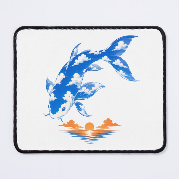 Item preview, Koi Sky – Blue Cloud Koi Sunset Ocean Art designed and sold by Cloud Tide Studio.
