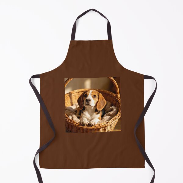 Item preview, puppy in a basket designed and sold by mixoubraw.