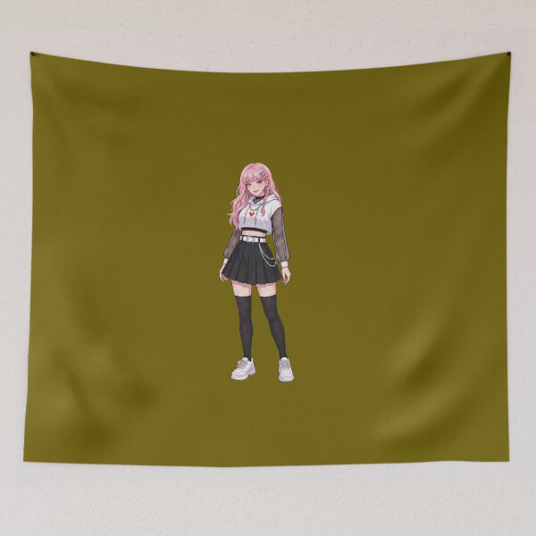 Item preview, Cute Pink-Haired Anime Girl designed and sold by CHRISMARTE.
