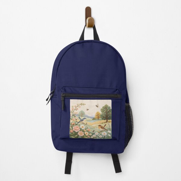 Item preview, Spring landscape with birds and flowers designed and sold by mixoubraw.