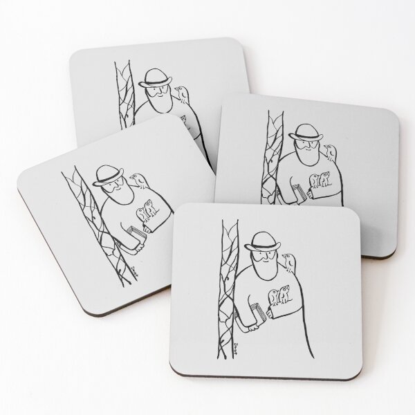Item preview, Charles Darwin with the finches designed and sold by DorotDesigns.