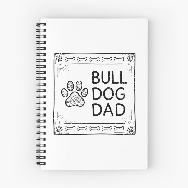 Item preview, Bull Dog Dad Paw Print Sketch Design designed and sold by SoyLamderma.